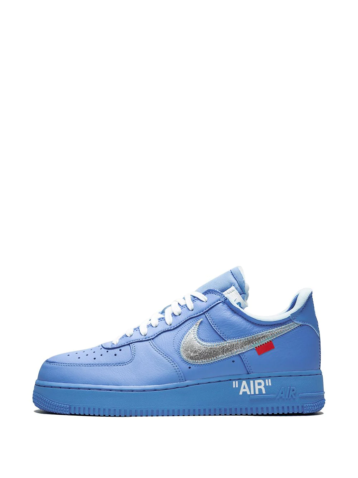 N370 NIKE AIR FORCE 1 OFF WHITE AZUL MCA UNIVERSITY BLUE - Calzado de mujer y hombre