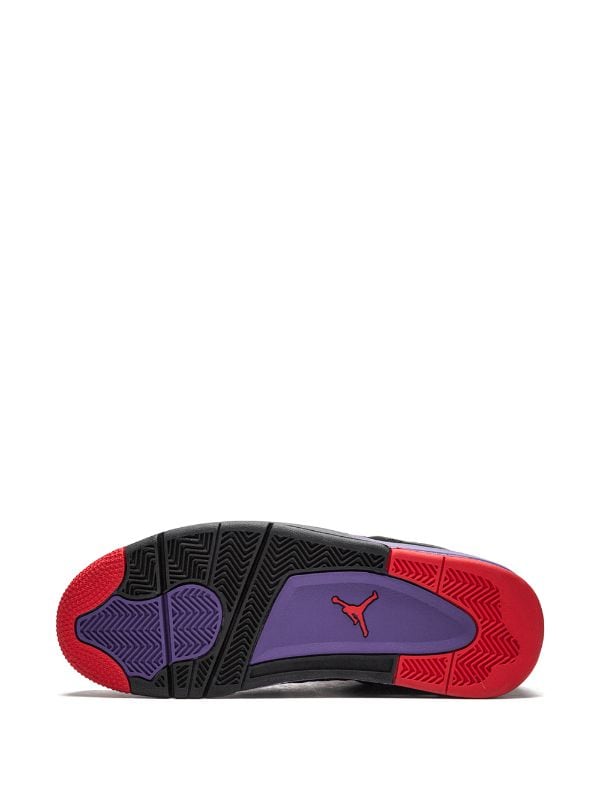 Jordan tenis Air Jordan 4 Retro raptors negro rojo morado
