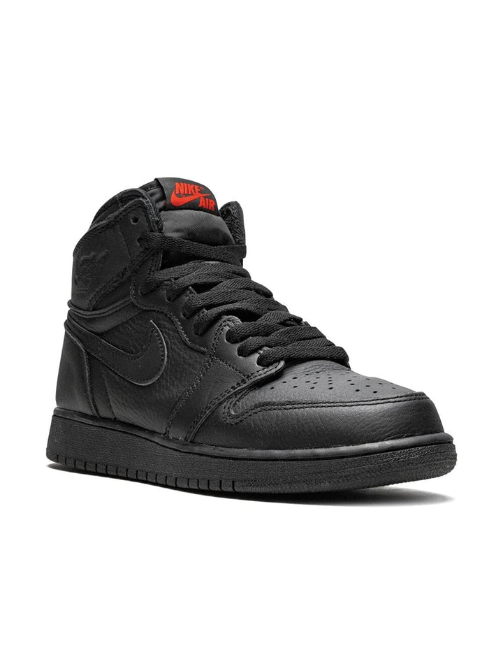 N370O Air Jordan 1 Retro High OG BG JORDAN 1 PIEL NEGRO ROJO - Calzado de mujer y hombre