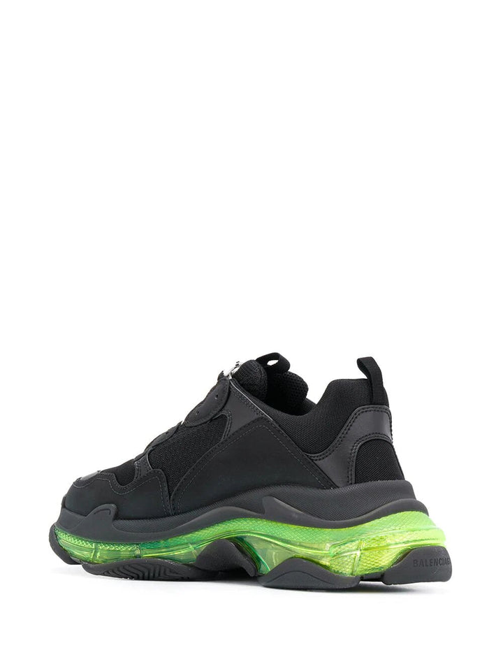 N370O Balenciaga tenis Triple S NEGRO VERDE - Calzado de mujer y hombre