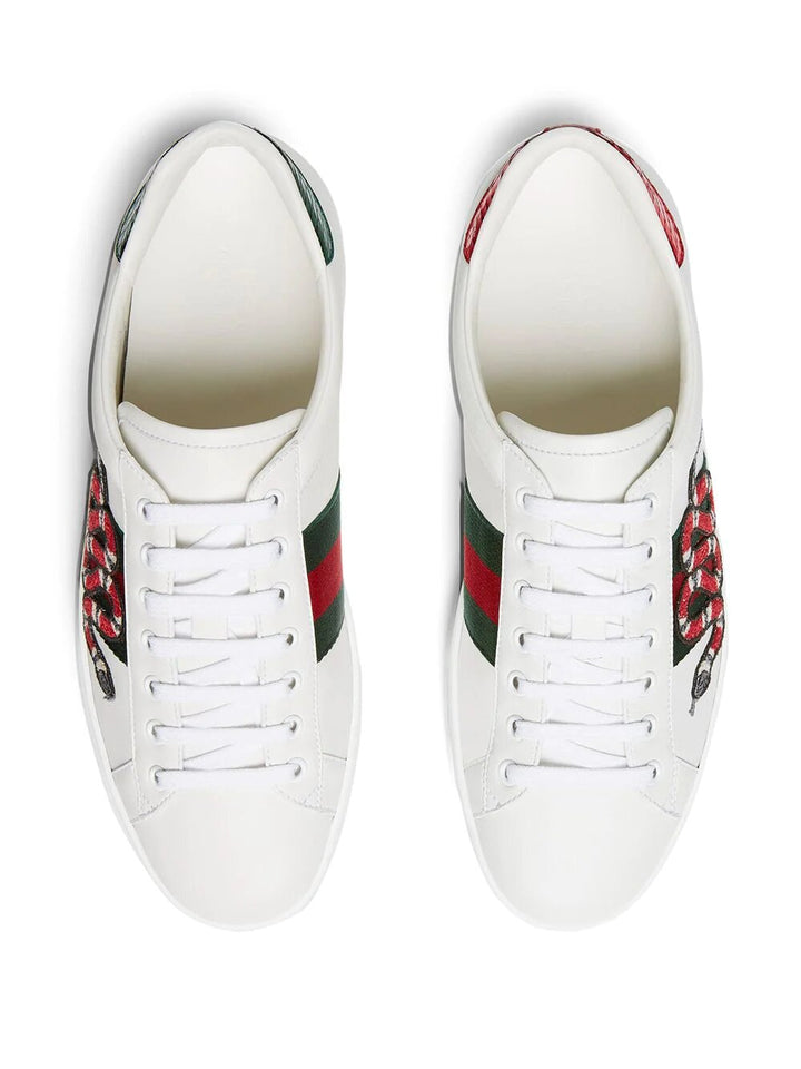 N372O Gucci snake Gucci tenis Ace con bordado - Calzado de mujer y hombre
