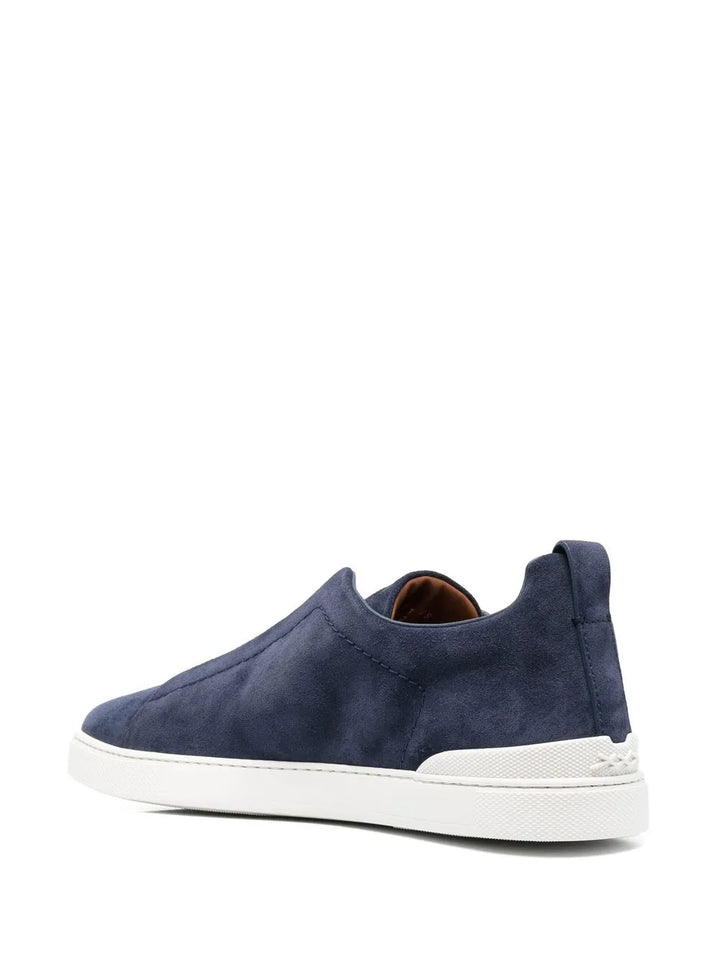 Zegna Tenis Triple Stitch | Azul | - Calzado de mujer y hombre