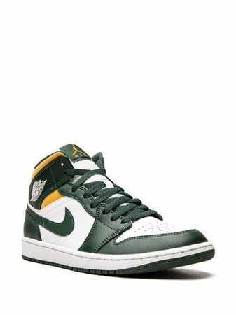 Jordan tenis Air Jordan 1 Mid verde amarillo