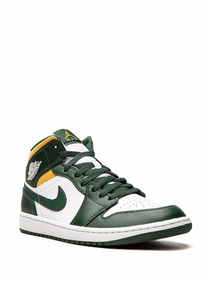 Jordan tenis Air Jordan 1 Mid verde amarillo