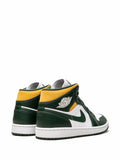 Jordan tenis Air Jordan 1 Mid verde amarillo