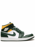 Jordan tenis Air Jordan 1 Mid verde amarillo