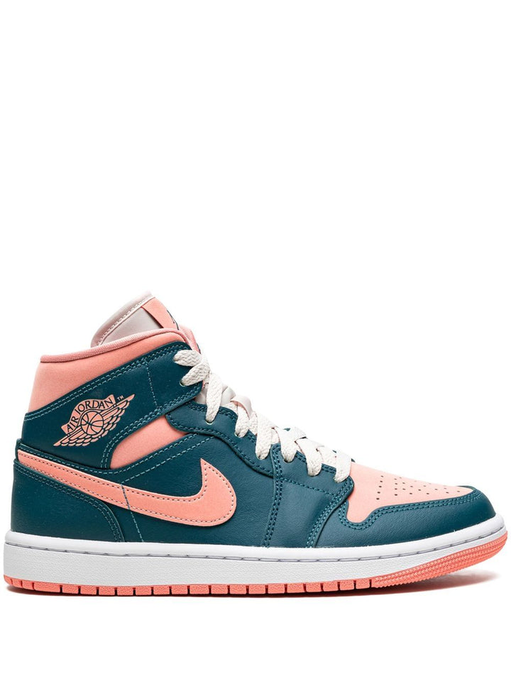 N370O tenis Air Jordan 1 Mid Dark Teal Blue - Calzado de mujer y hombre
