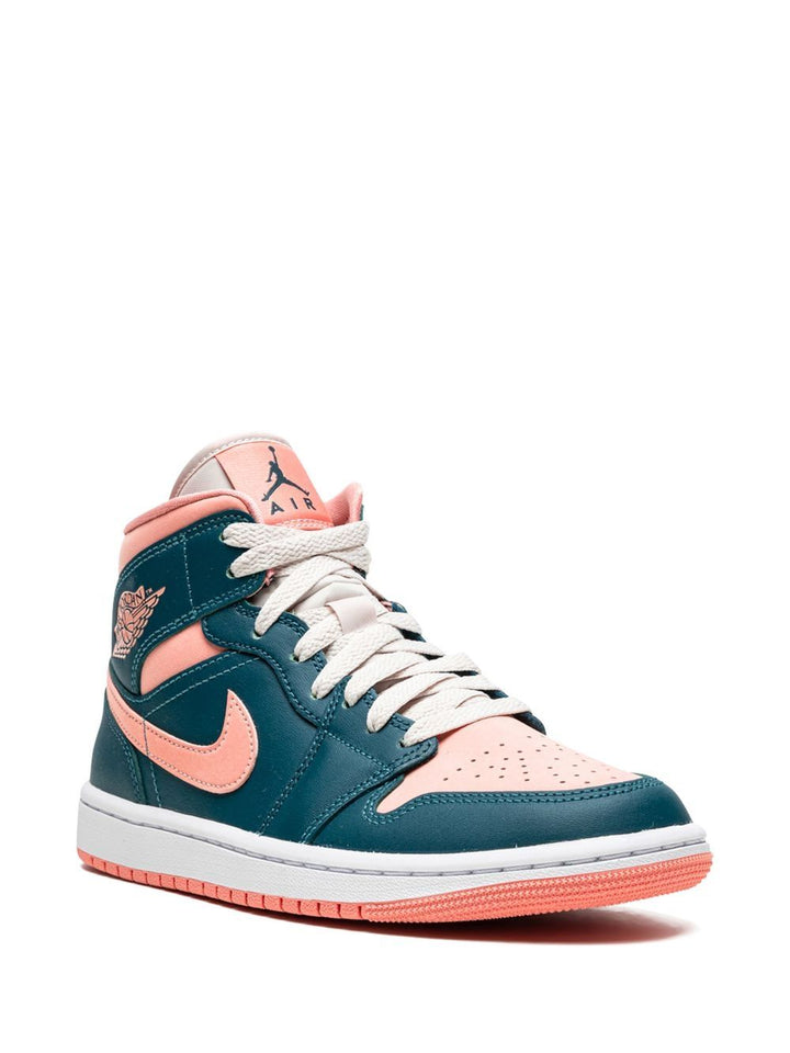 N370O tenis Air Jordan 1 Mid Dark Teal Blue - Calzado de mujer y hombre