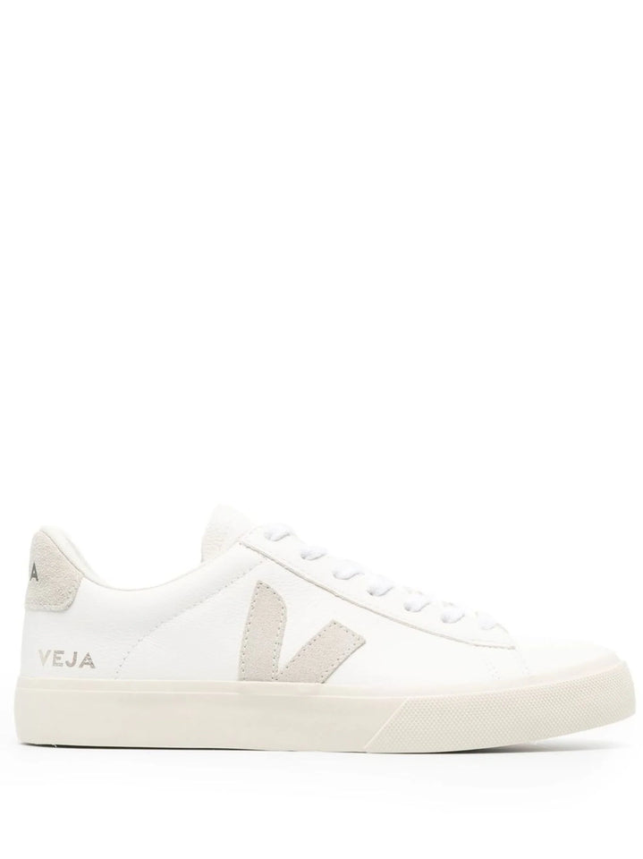 VEJA tenis Campo con agujetas Blanco Gris