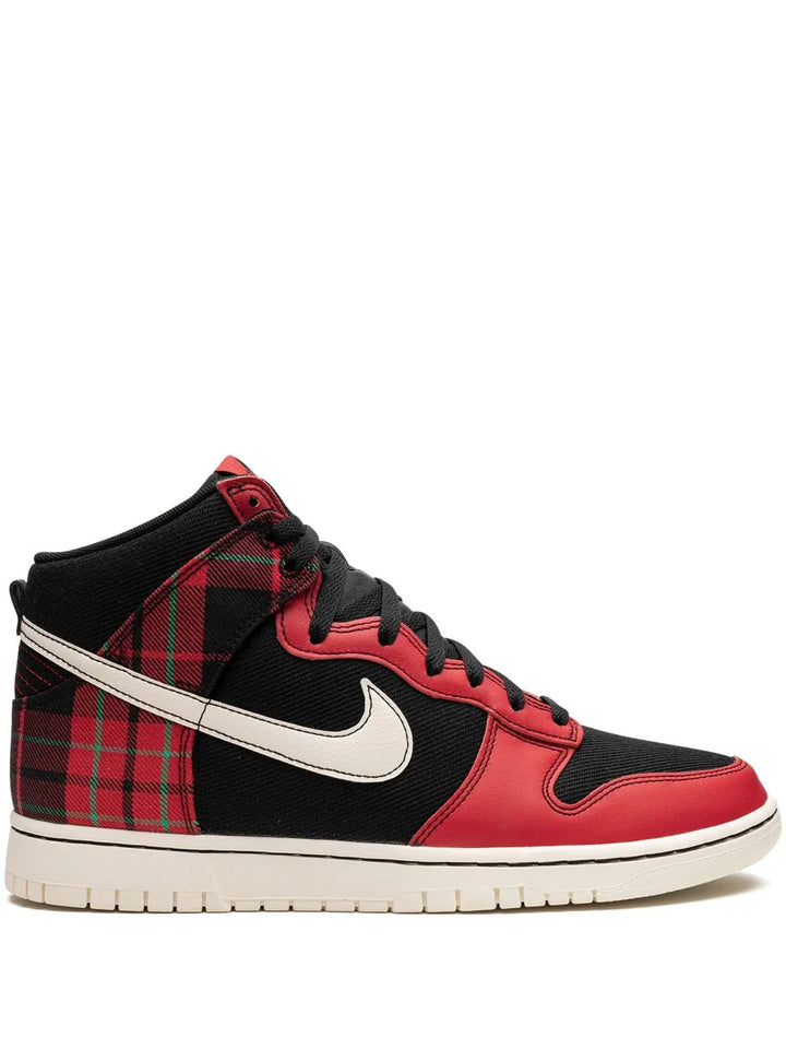 Nike tenis Dunk High "Plaid - Black/Red"
