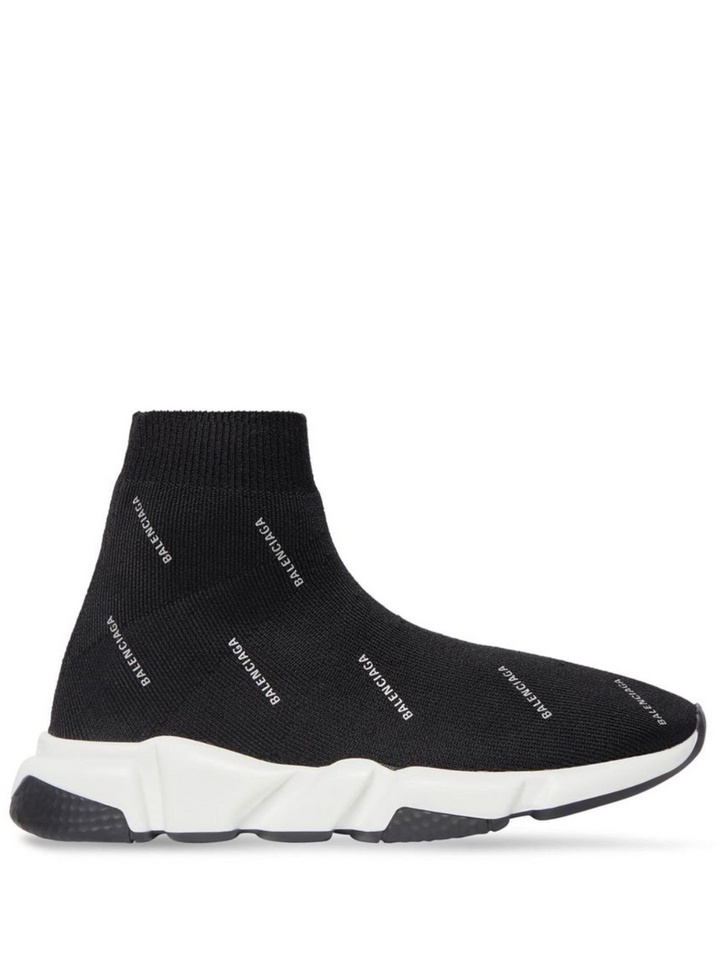 Balenciaga Speed Balenciaga Trainer Mid Logo Print Black - Calzado de mujer y hombre