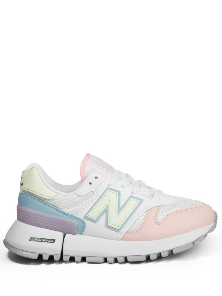 New balance 574 tenis de mujer blanco rosa verde