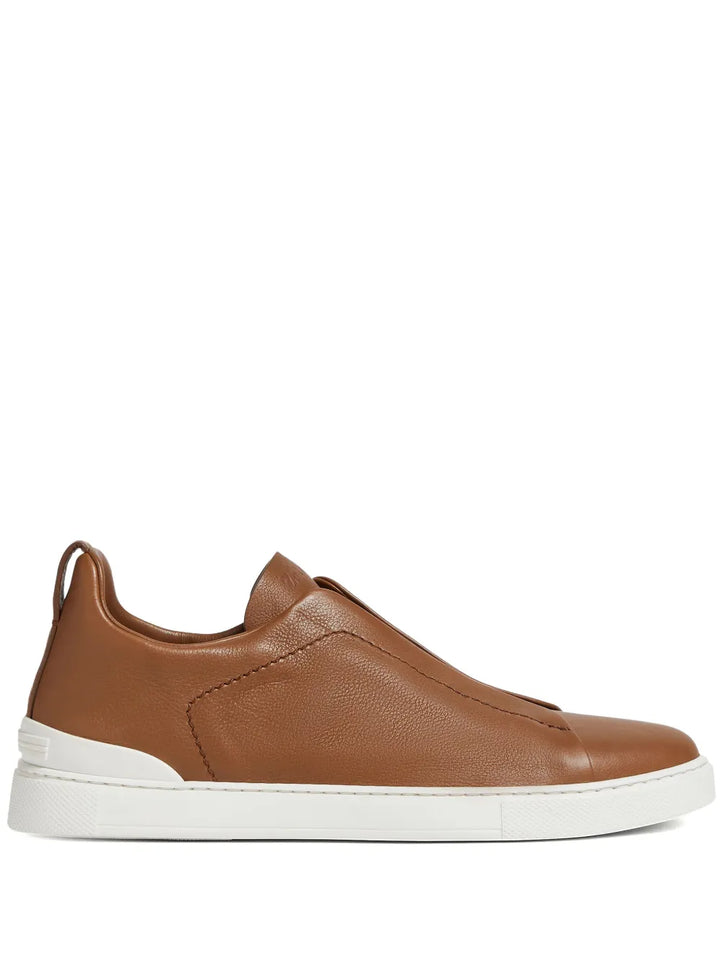Zegna Tenis Triple Stitch | Marrón | - Calzado de mujer y hombre