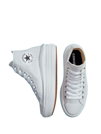N373O Converse Chuck Taylor Move Ivory en Plataforma de Piel - Calzado de mujer y hombre