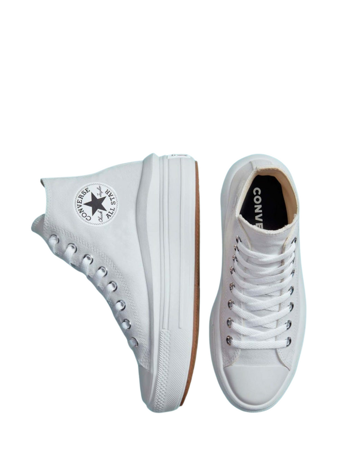N373O Converse Chuck Taylor Move Ivory en Plataforma de Piel - Calzado de mujer y hombre