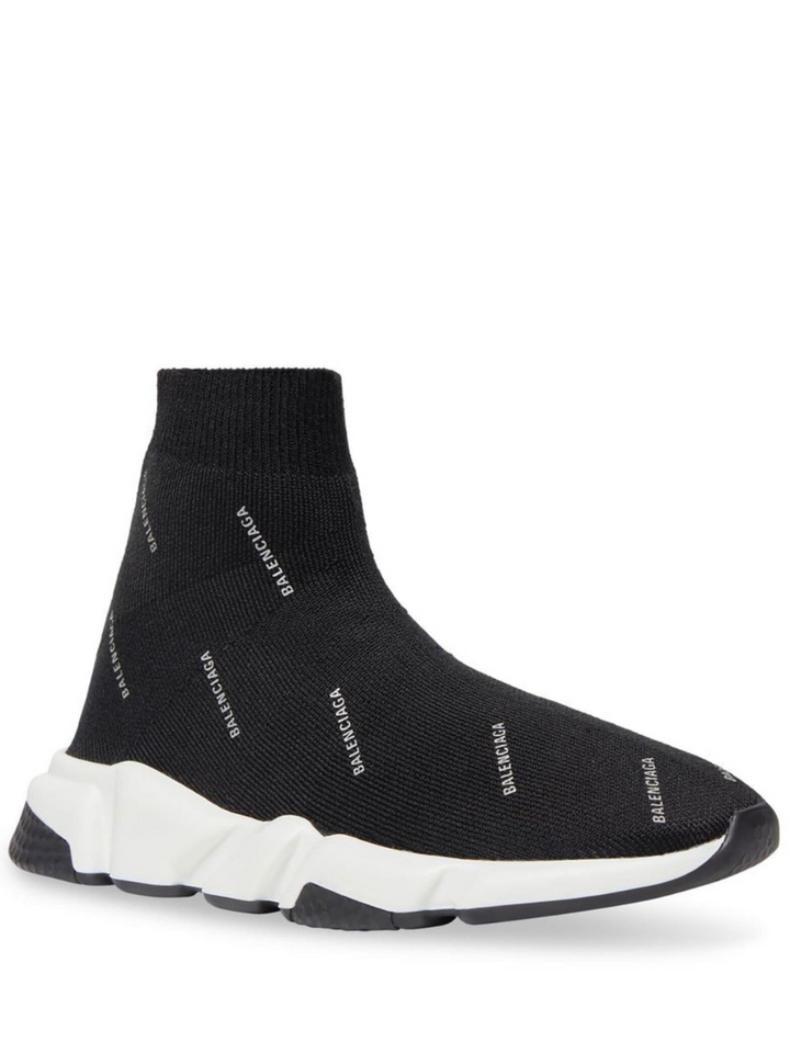 Balenciaga Speed Balenciaga Trainer Mid Logo Print Black - Calzado de mujer y hombre