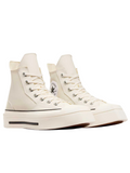 Tenis Converse de Plataforma Chuck 70 De Luxe Squared Blancos en Bota de Lona para Mujer