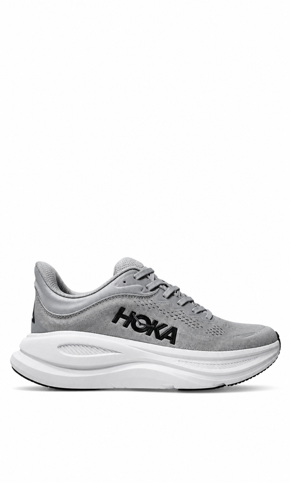 Hoka Bondi 9 en color gris. - Calzado de mujer y hombre