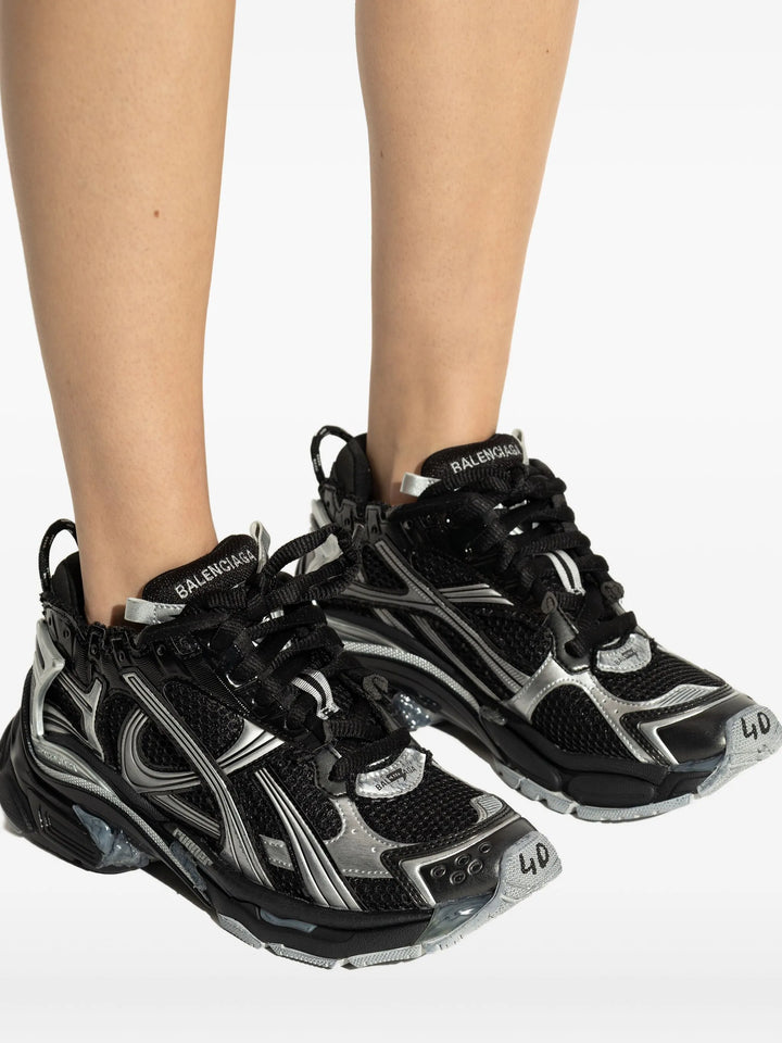 Balenciaga tenis Bajos Runner Negro Plata - Calzado de mujer y hombre