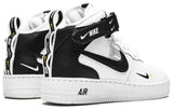 N370O Nike Air Force 1 Mid Utility White Black (GS) - Calzado de mujer y hombre