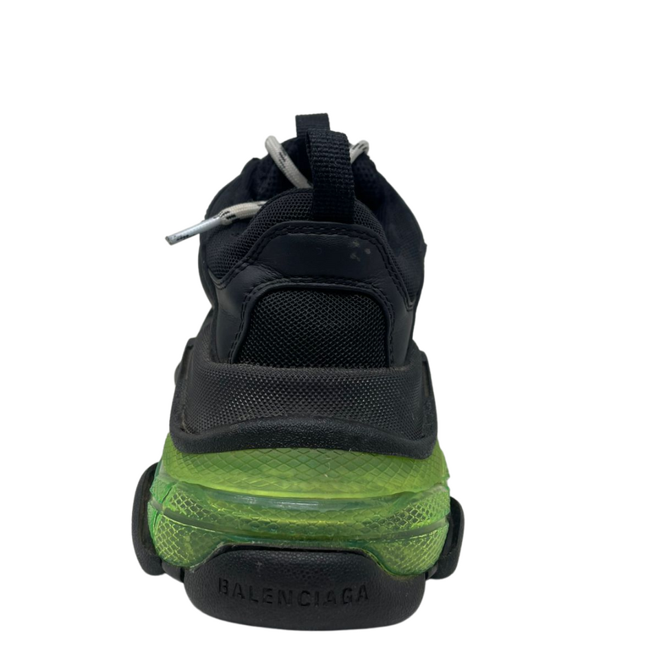 N370O Balenciaga tenis Triple S NEGRO VERDE - Calzado de mujer y hombre