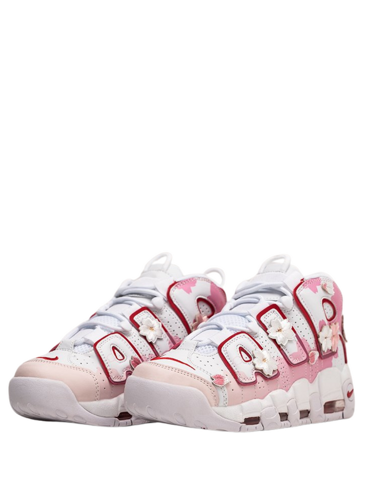 Nike Air More Uptempo Flores flowers blanco rosa - Calzado de mujer y hombre