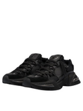 DOLCE&GABBANA AIRMASTER LOGO COMBO SNEAKERS IN BLACK