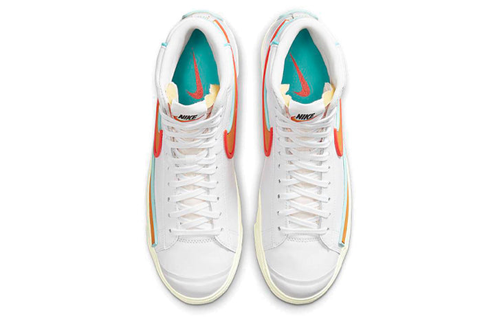 N370O NIKE BLAZER MID 77 INFINITE WHITE KUMQUAT CRIMSON - Calzado de mujer y hombre