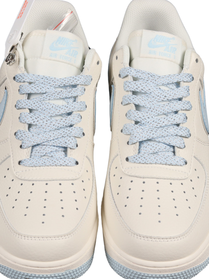 Nike Air Force 1 07 Low Keep Fresh Beige Blue Silver Azul Plata