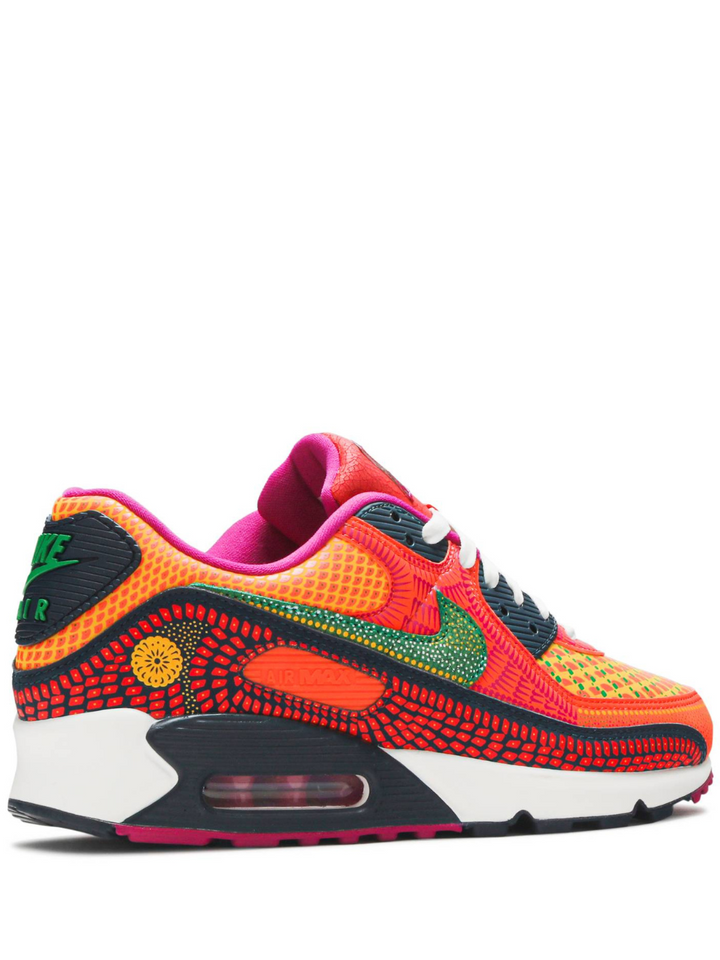 N372O Air Max 90 'Dia de los Muertos' Deep Ocean/Sail/University Gold/Cactus Flower Marathon Running Zapatos - Calzado de mujer y hombre