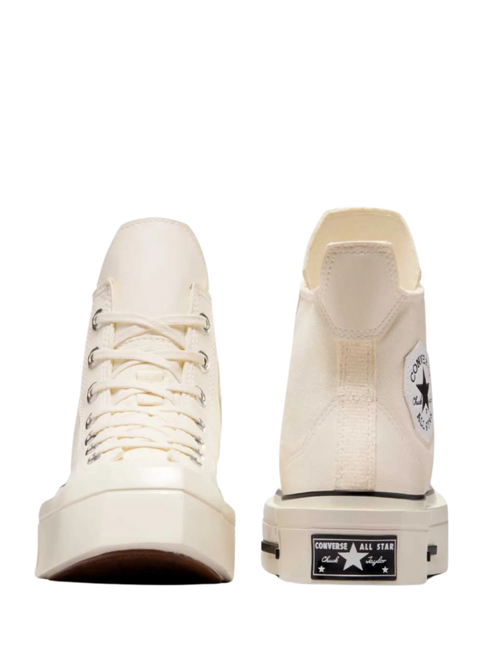 Tenis Converse de Plataforma Chuck 70 De Luxe Squared Blancos en Bota de Lona para Mujer