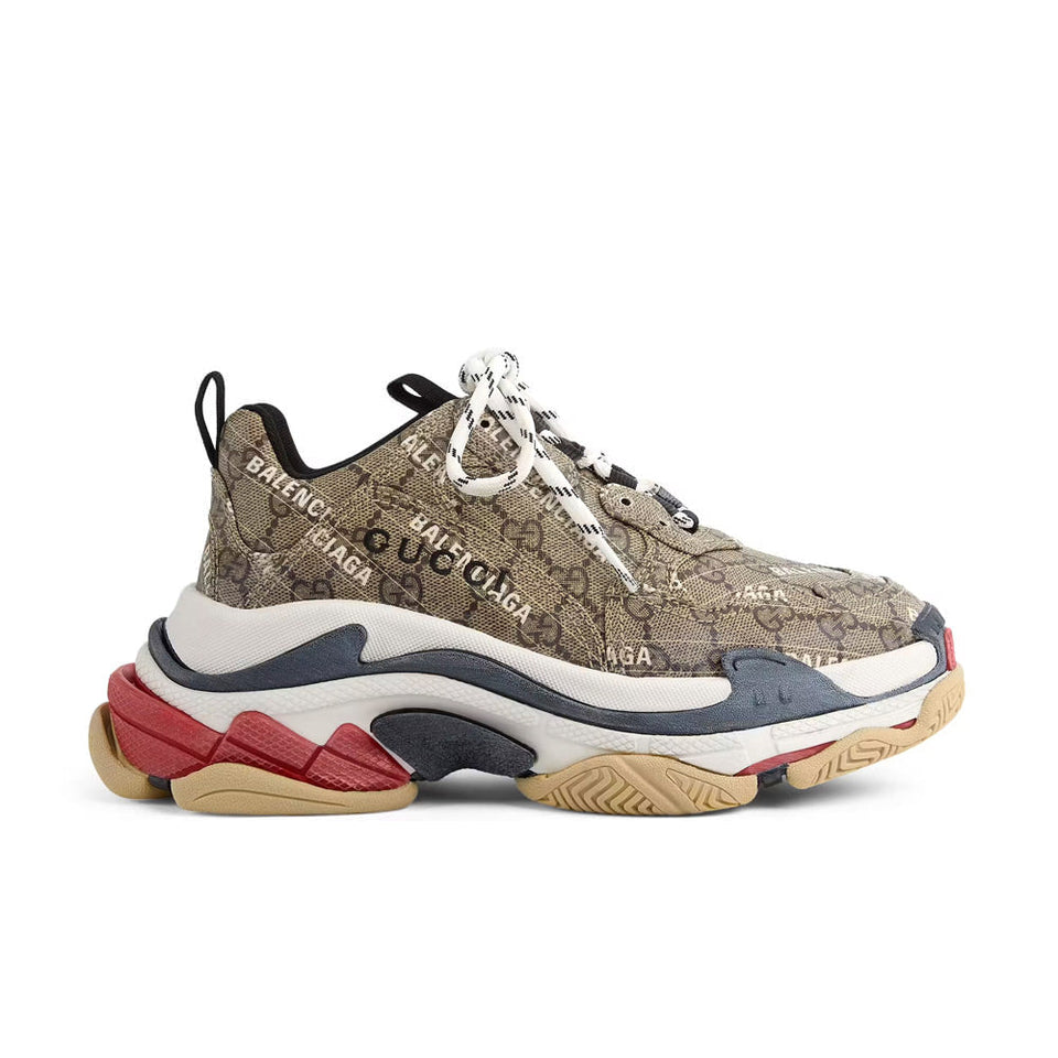 N372O BALENCIAGA Gucci x Balenciaga The Hacker Project Triple S Beige (W) - Calzado de mujer y hombre
