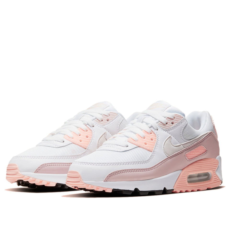 N370O Nike Air Max 90 NIKE WOMENS AIR MAX 90 WHITE BARELY ROSE CT1030-101 - Calzado de mujer y hombre
