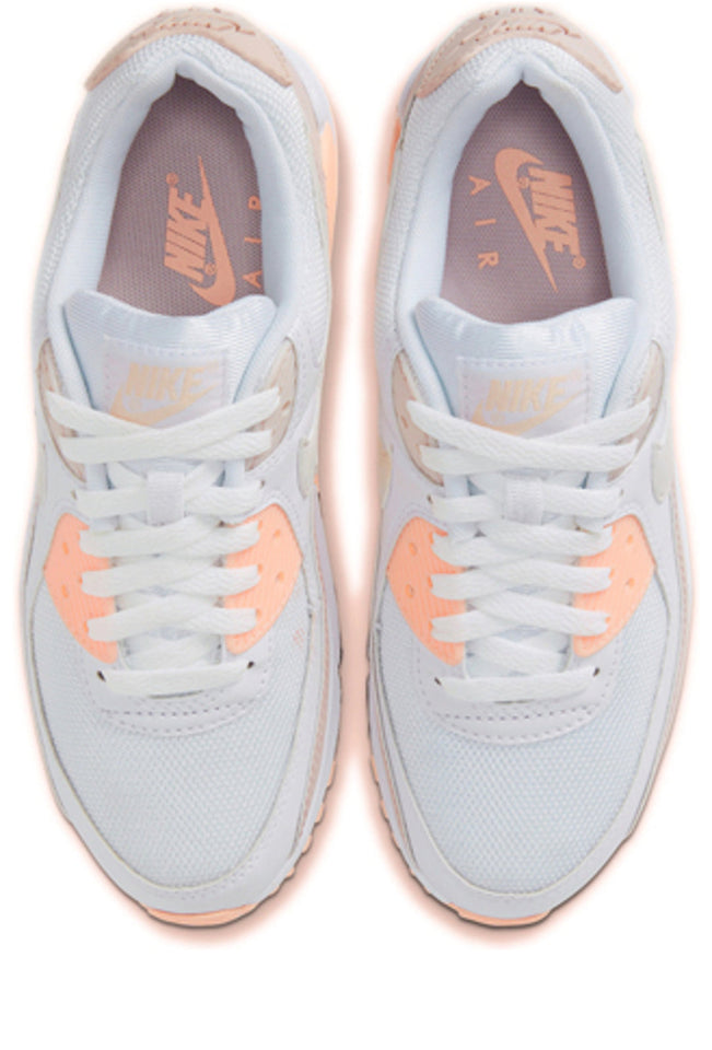 N370O Nike Air Max 90 NIKE WOMENS AIR MAX 90 WHITE BARELY ROSE CT1030-101 - Calzado de mujer y hombre