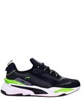 Puma negro verde neón Tenis deportivo para correr