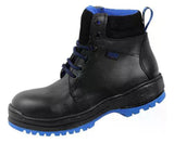 Bota industrial Vicro piel negro Cocidas casquillo de acero - Calzado de mujer y hombre