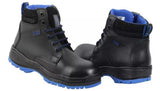 Bota industrial Vicro piel negro Cocidas casquillo de acero - Calzado de mujer y hombre