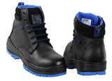 Bota industrial Vicro piel negro Cocidas casquillo de acero - Calzado de mujer y hombre