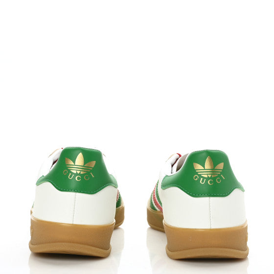 GUCCI X ADIDAS Suede Demetra Rubber Mens Gazelle Sneakers 12 Oatmeal White New Shamarock Hibiscus Red
