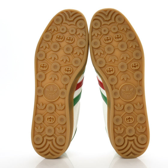 GUCCI X ADIDAS Suede Demetra Rubber Mens Gazelle Sneakers 12 Oatmeal White New Shamarock Hibiscus Red