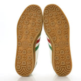 GUCCI X ADIDAS Suede Demetra Rubber Mens Gazelle Sneakers 12 Oatmeal White New Shamarock Hibiscus Red