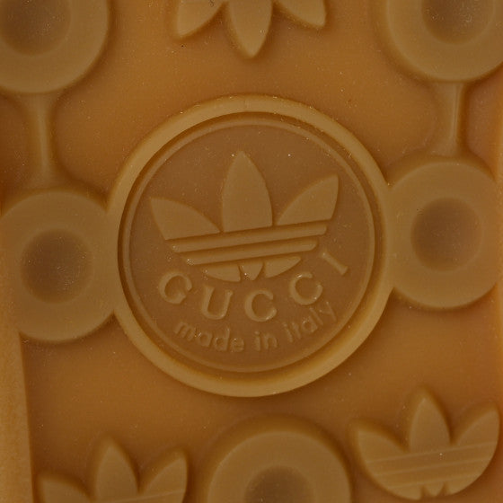 GUCCI X ADIDAS Suede Demetra Rubber Mens Gazelle Sneakers 12 Oatmeal White New Shamarock Hibiscus Red