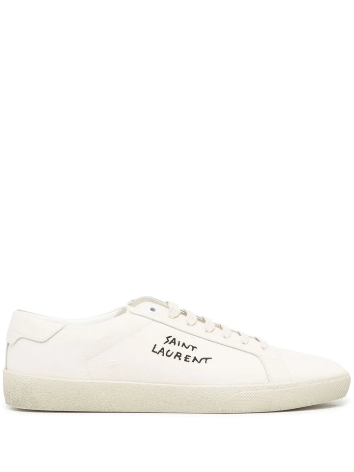 Saint Laurent Court Classic SL/06 Embroidered Canvas Sneakers - Calzado de mujer y hombre