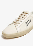 Saint Laurent Court Classic SL/06 Embroidered Canvas Sneakers - Calzado de mujer y hombre