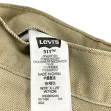 N374O Vintage Levi's 511 Slim Fit Boyfriend Jeans Beige hombre - Calzado de mujer y hombre