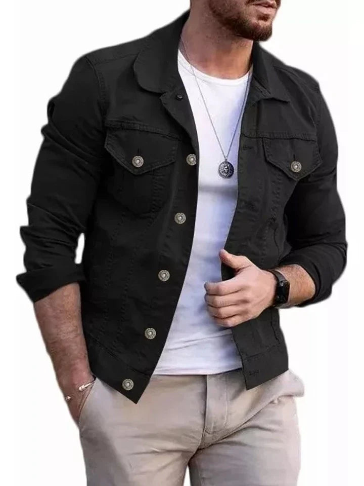 N374O denim flower mezclilla negro jacket talla grande - Calzado de mujer y hombre