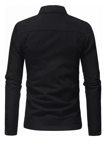 N374O denim flower mezclilla negro jacket talla grande - Calzado de mujer y hombre