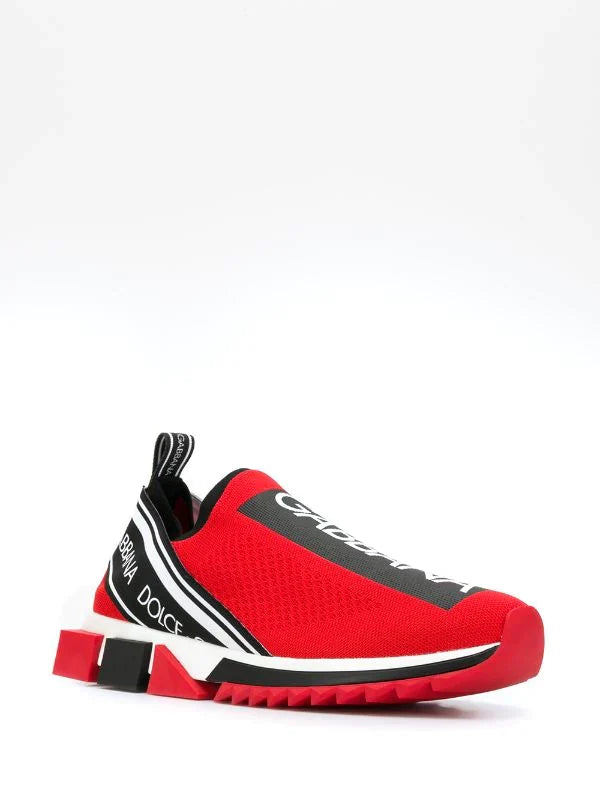 Dolce & Gabbana tenis con logo rojo
