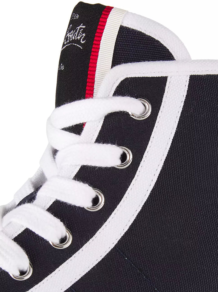 Christian Louboutin Pedro Canvas High-Top Sneakers