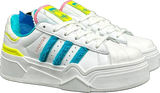 Adidas concha plataforma superstar blanco azul